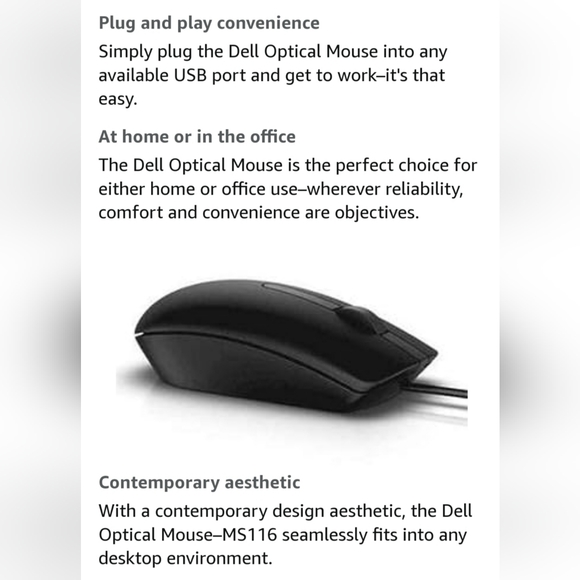 🖱 *NEW* Dell Optical Mouse - Picture 3 of 8